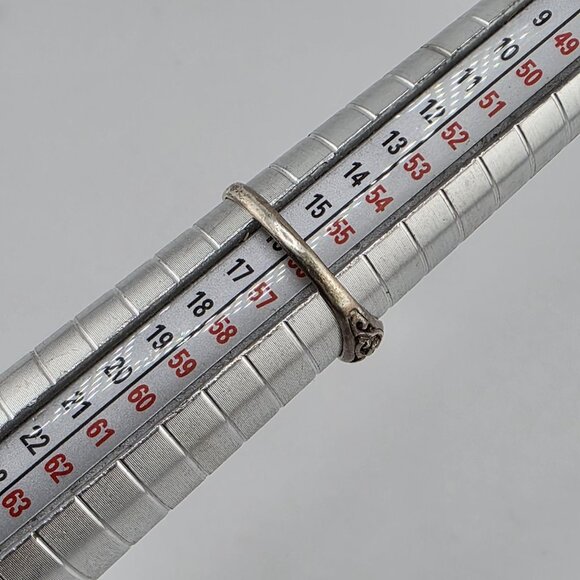 925 Sterling Silver Ring Filigree Dainty Band Size 7.5 Boho Jewelry Stackable - Picture 4 of 7